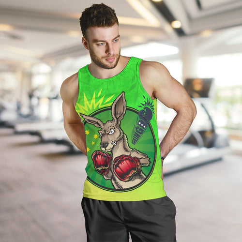 mens-tank-top-kangaroo-boxing-aussie-spirit-green