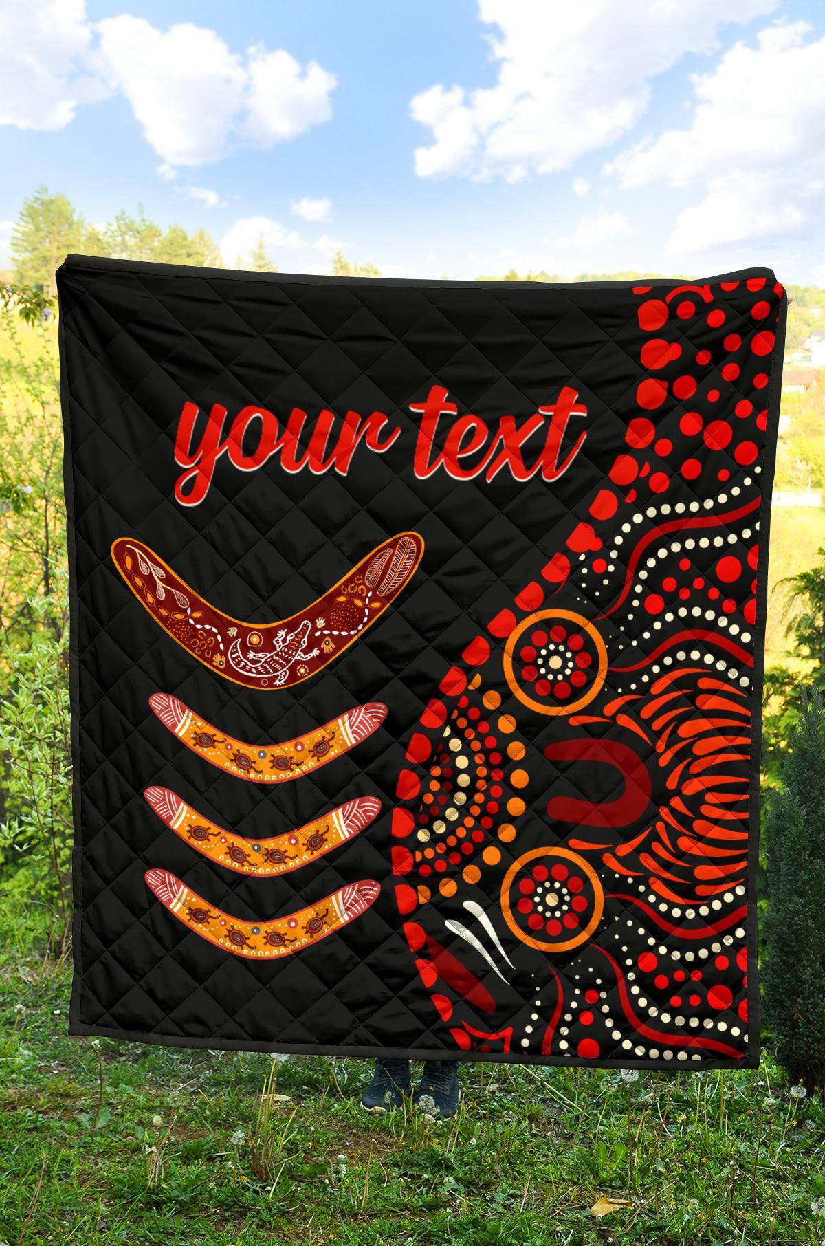aboriginal-personalised-premium-quilt-aboriginal-boomerangs-with-dot-painting-pattern