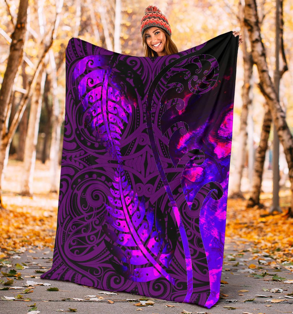 aotearoa-maori-premium-blanket-silver-fern-koru-vibes-purple