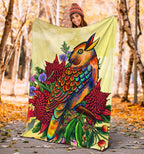 premium-blanket-australia-kookaburra-with-waratah