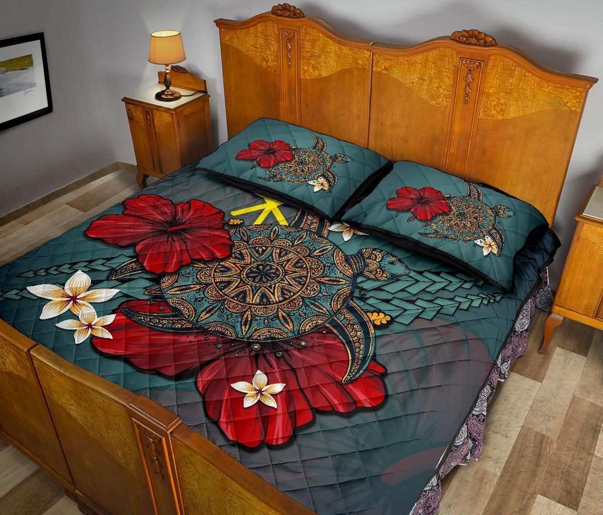kanaka-maoli-hawaiian-quilt-bed-set-blue-turtle-tribal