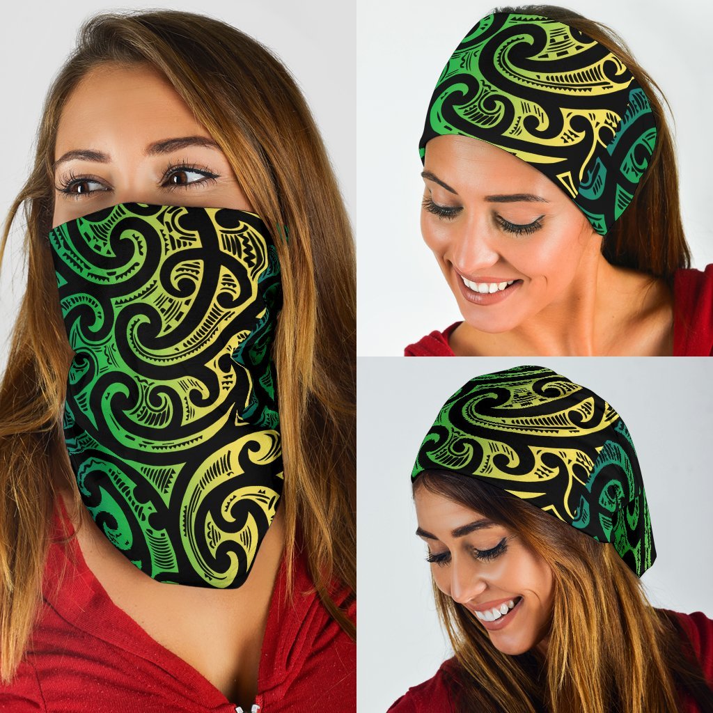 light-maori-tattoo-bandana-green