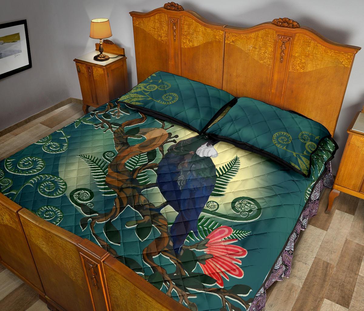 tui-bird-new-zealand-quilt-bed-set