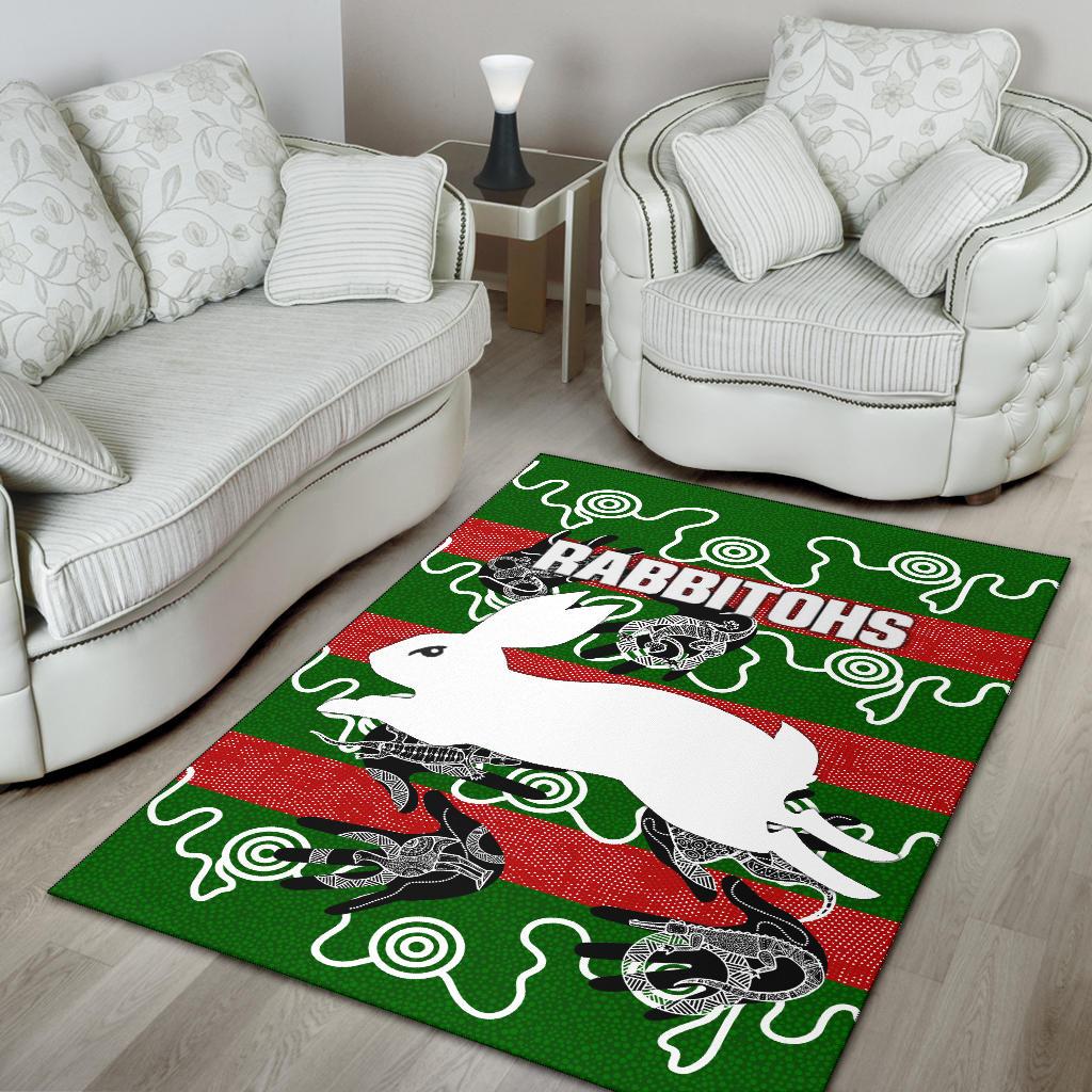 rabbitohs-area-rug-animals-aboriginal