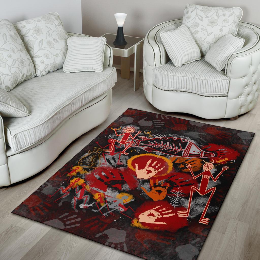 aboriginal-area-rug-indigenous-fish-hand-art