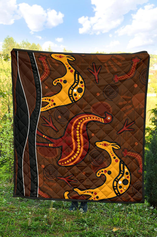 aboriginal-premium-quilt-indigenous-kangaroo-and-emu-brown-color