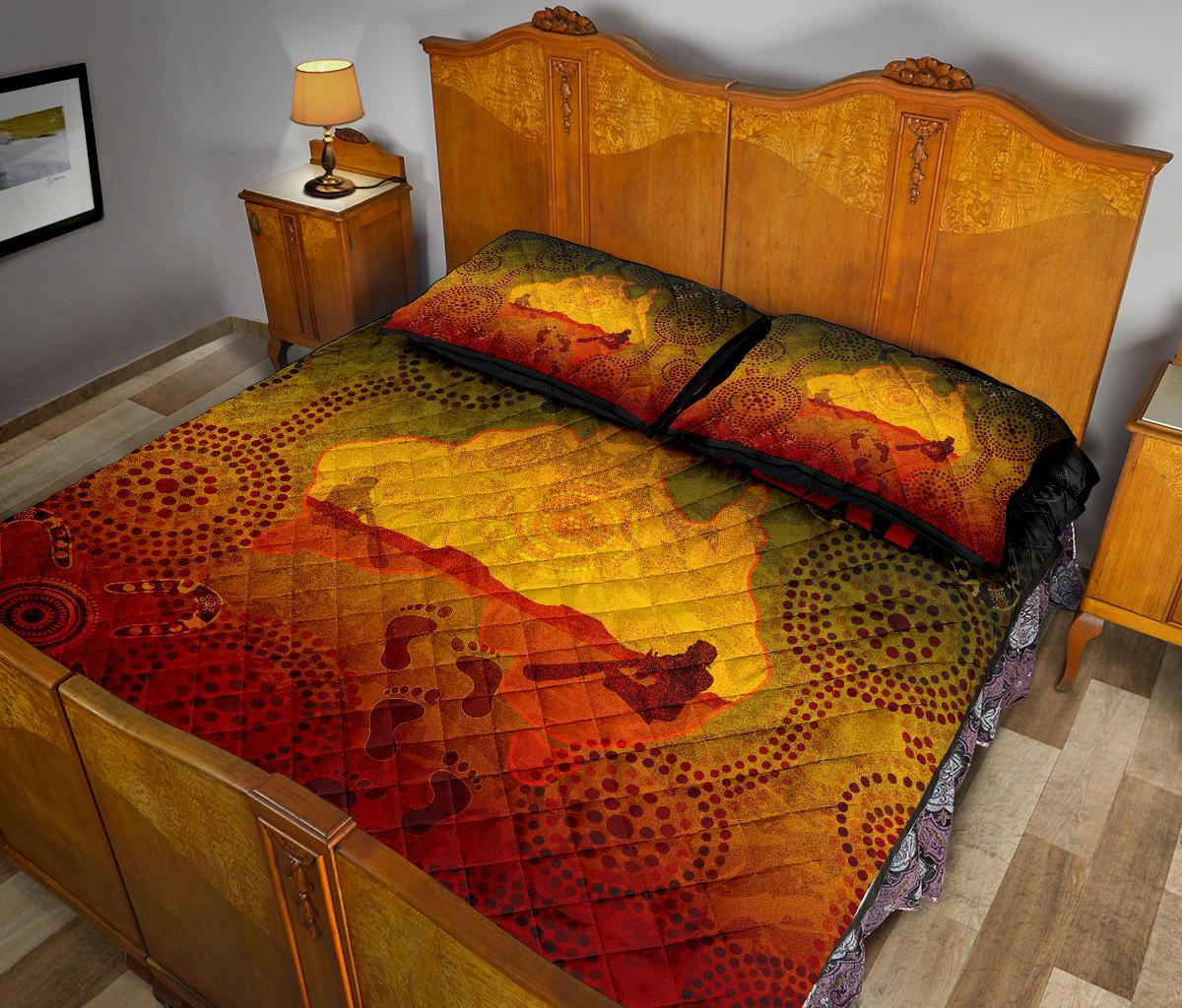 custom-aboriginal-quilt-bed-set-australian-map-with-indigenous-color