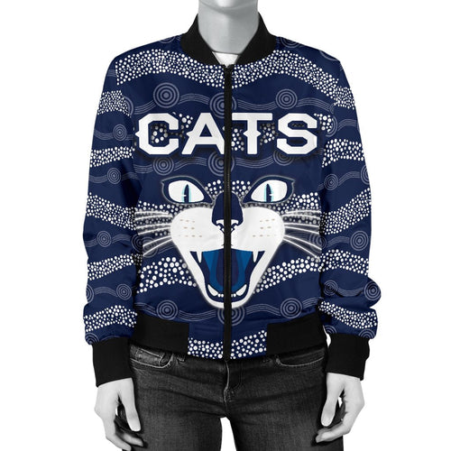 geelong-women-bomber-jacket-cats-indigenous-navy