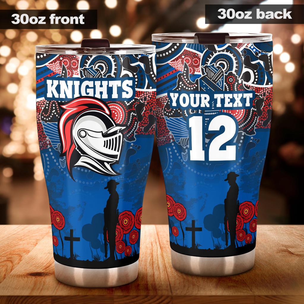 custom-personalised-knights-tumbler-newcastle-anzac-day-aboriginal