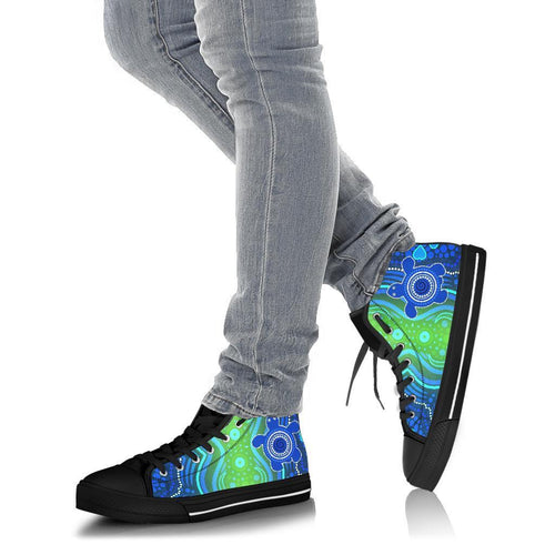 aboriginal-high-top-shoe-a-aboriginal-turtle-family