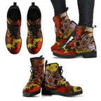 aboriginal-leather-boots-kangaroo-and-lizard-dot-painting-art