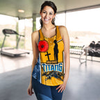 Titans Women's Racerback Tank Gold Coast Anzac Day Armor Version - Vibe Hoodie