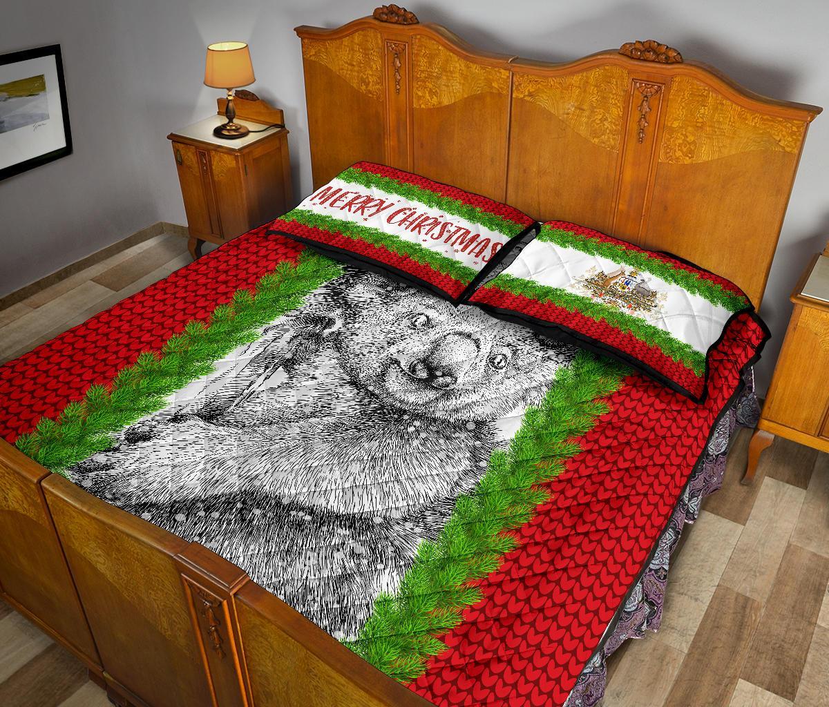 christmas-quilt-bed-set-merry-christmas-koala