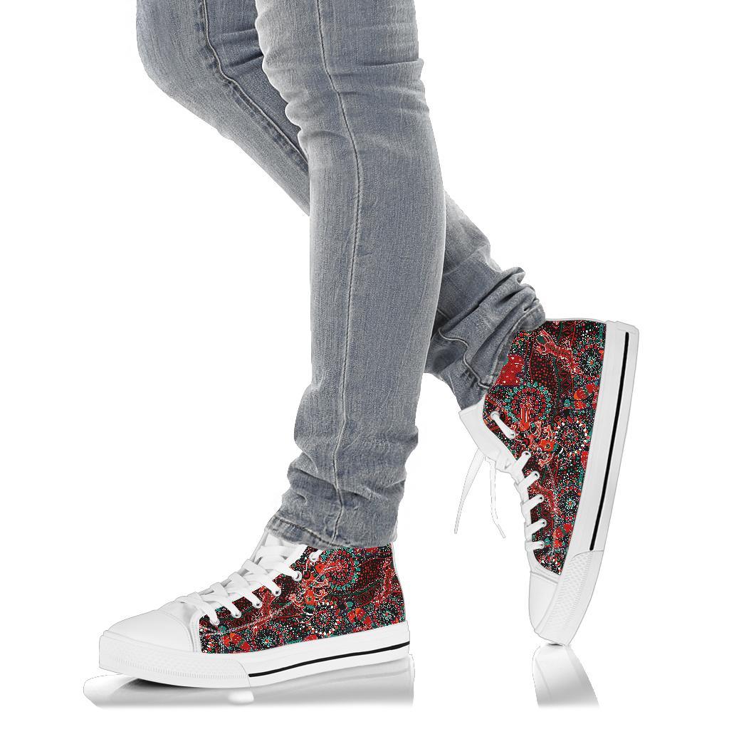 high-top-shoes-aboriginal-animal-dot-acrylic-paint