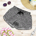 Aboriginal Shorts, Indigenous Dot Painting Short Women 04 - Vibe Hoodie