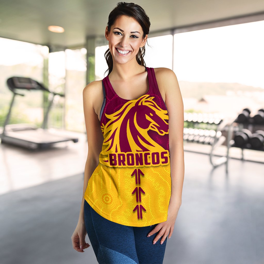 Broncos Women Racerback Tank Brisbane Aboriginal - Vibe Hoodie