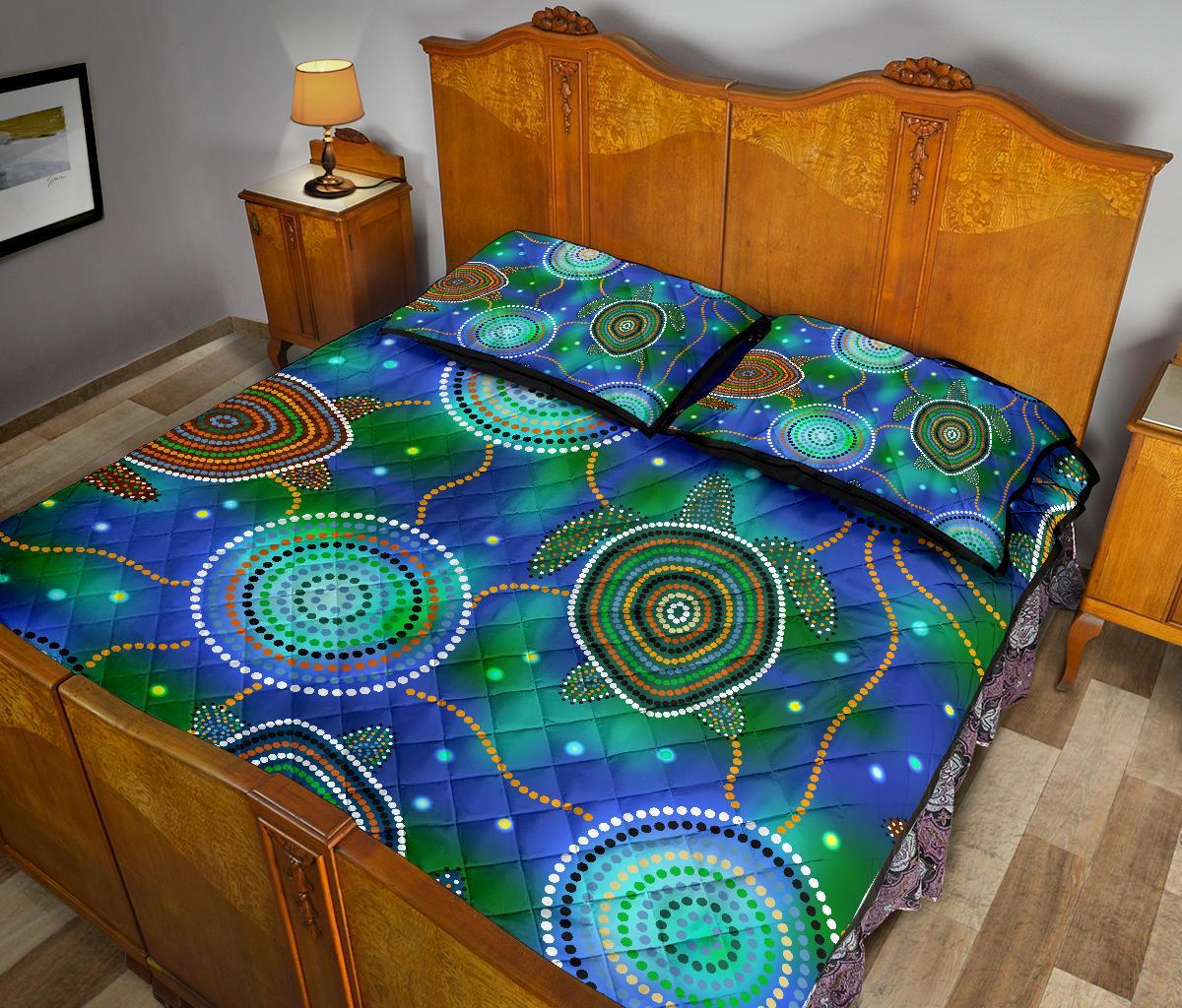 aboriginal-quilt-bed-set-indigenous-turtle-dreaming