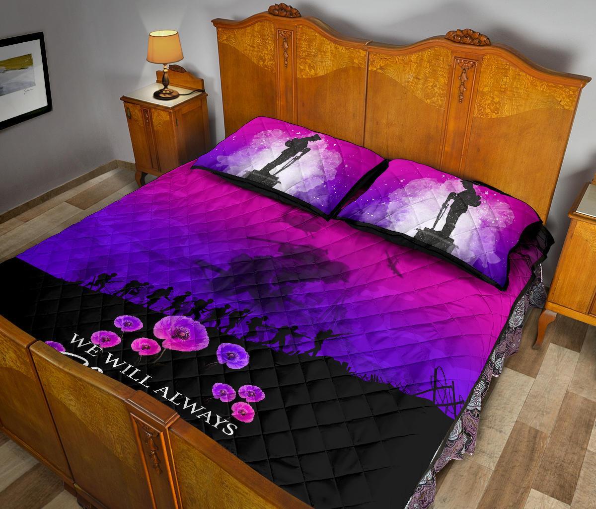remember-anzac-new-zealand-quilt-bed-set-pink
