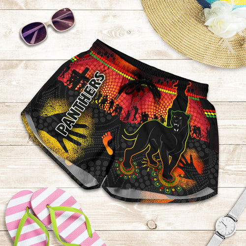 Penrith Women Shorts Indigenous Panthers Anzac Day Lest We Forget - Vibe Hoodie