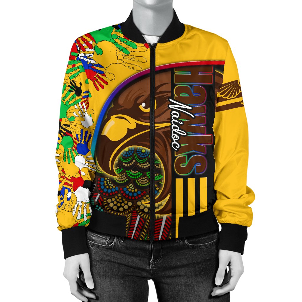 custom-personalised-pride-hawks-womens-bomber-jacket-hawthorn-naidoc-week-aboriginal-version-special