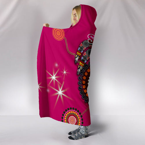sydney-hooded-blanket-sixers-indigenous-magenta
