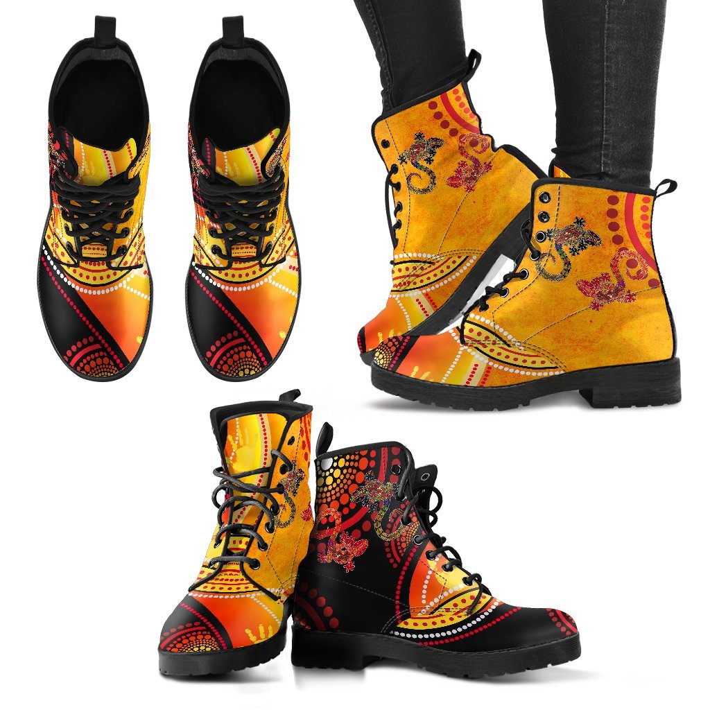 aboriginal-leather-boots-couple-aboriginal-lizards