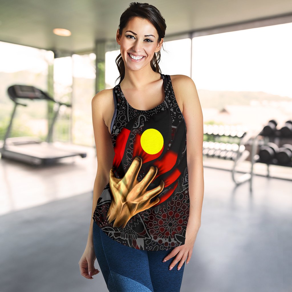 Aboriginal Women's Racerback Tank - Aboriginal Blood In Me - Vibe Hoodie