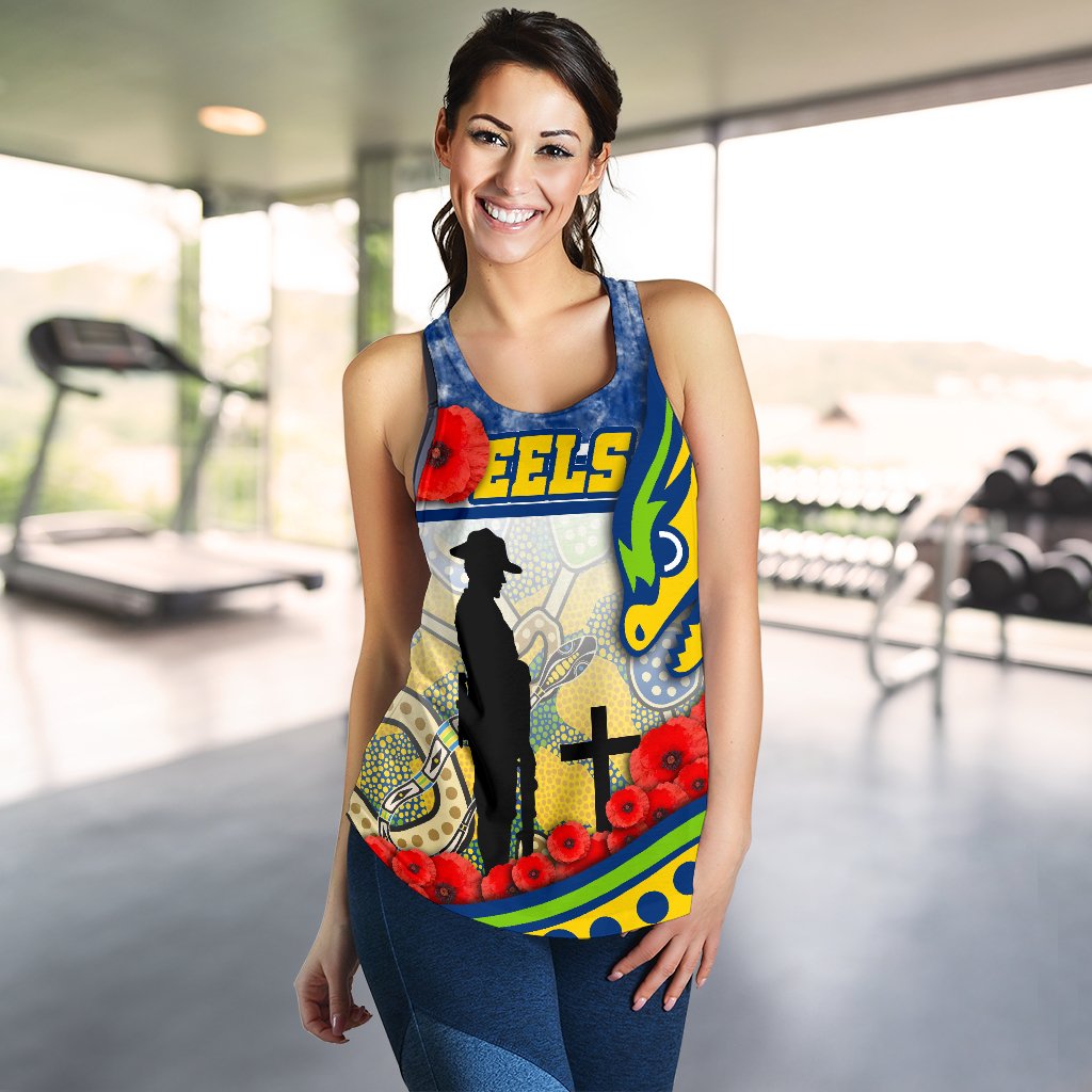 Eels Rugby Women's Racerback Tank Indigenous Anzac Day - Vibe Hoodie