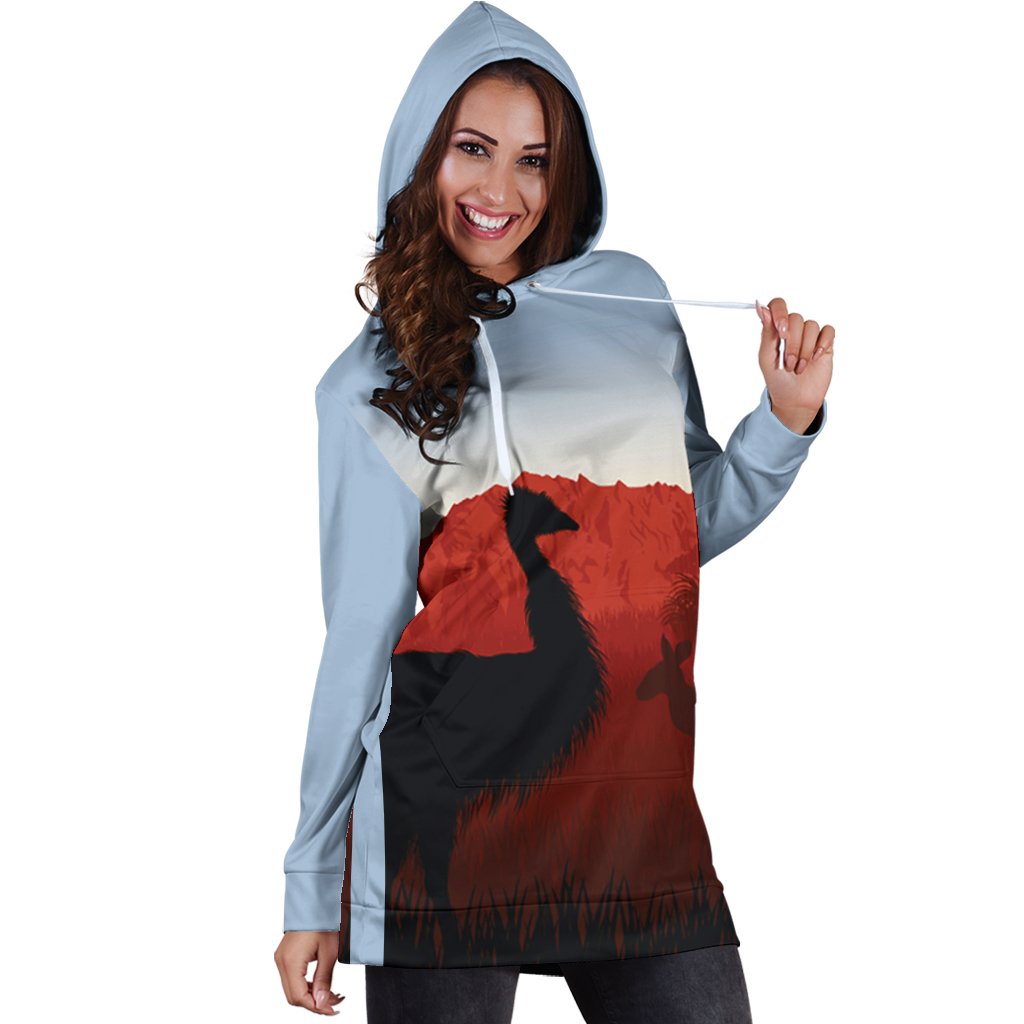 hoodie-dress-australian-nature-with-emu-and-kangaroo