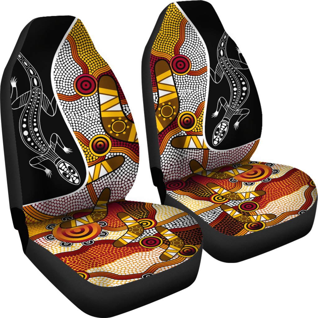 aboriginal-car-seat-covers-dot-painting-lizard-boomerang-seat-covers