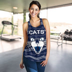 Geelong Women Racerback Tank  Cats Indigenous - Navy - Vibe Hoodie