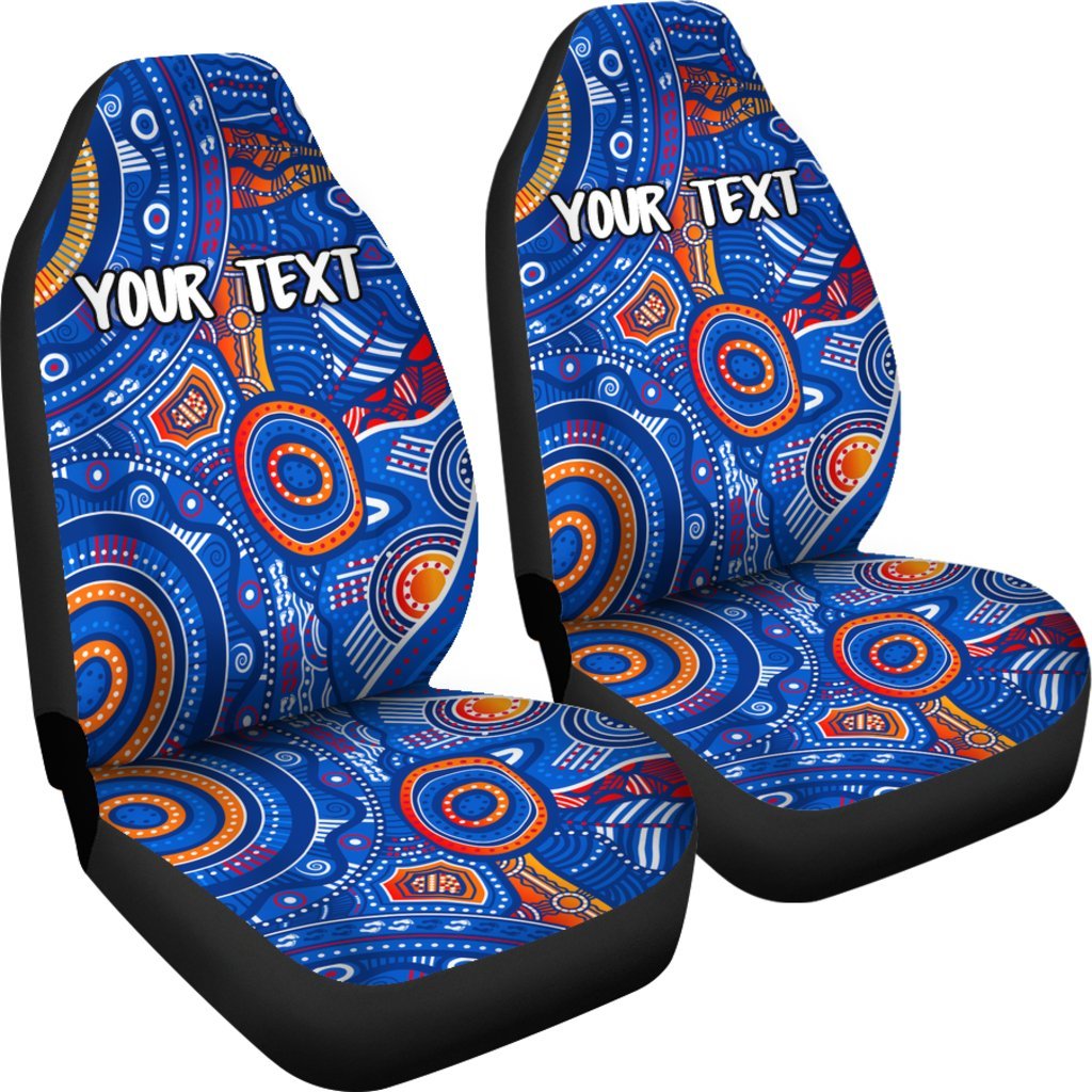 custom-text-aboriginal-car-seat-cover-indigenous-footprint-patterns-blue-color