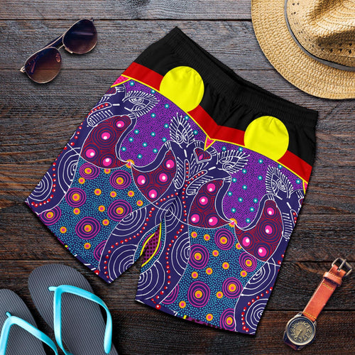 mens-short-aboriginal-sublimation-dot-pattern-style-violet