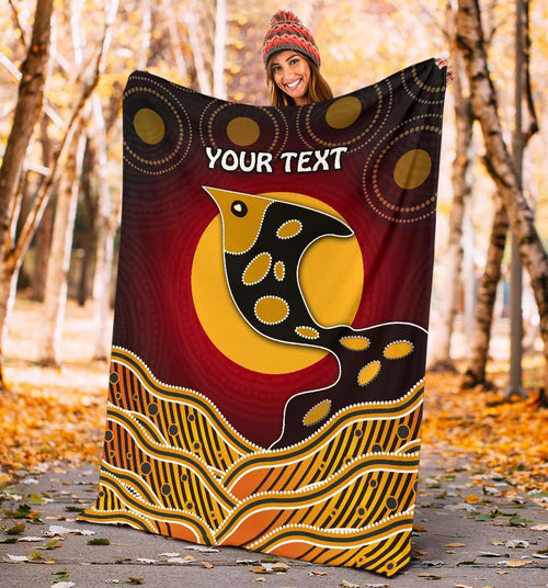 personalised-premium-blanket-aboriginal-dot-patterns-fish
