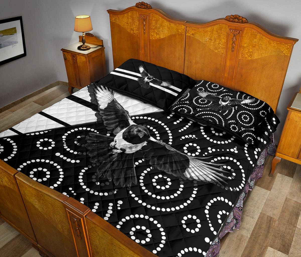 western-suburbs-magpies-quilt-bed-set-simple-indigenous