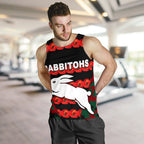 south-sydney-rabbitohs-mens-tank-top-anzac-day-poppy-flower-vibes