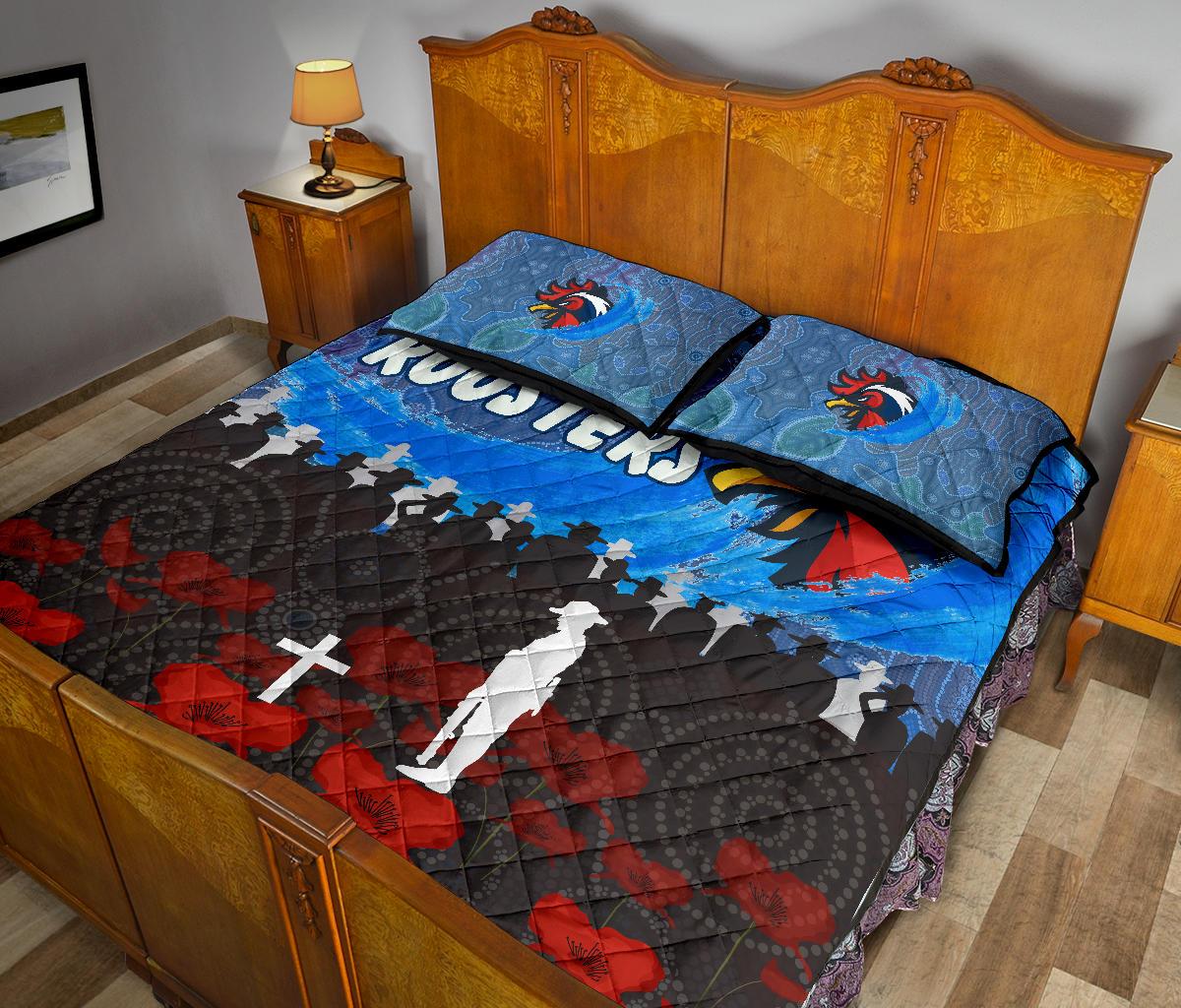 sydney-roosters-aboriginal-quilt-bed-set-prairie-style