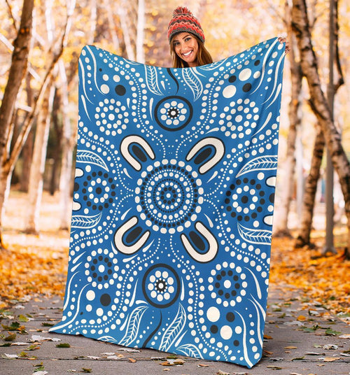premium-blanket-indigenous-circle-dot-painting-blue-color