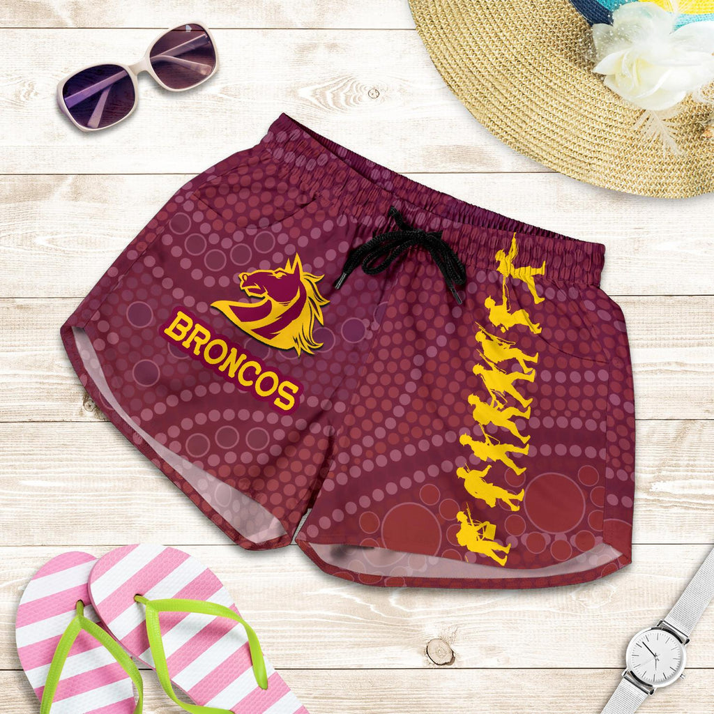 Brisbane Broncos Women Shorts Anzac Day Country Style - Vibe Hoodie