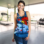 Roosters Anzac Day Women Racerback Tank Military - Blue - Vibe Hoodie