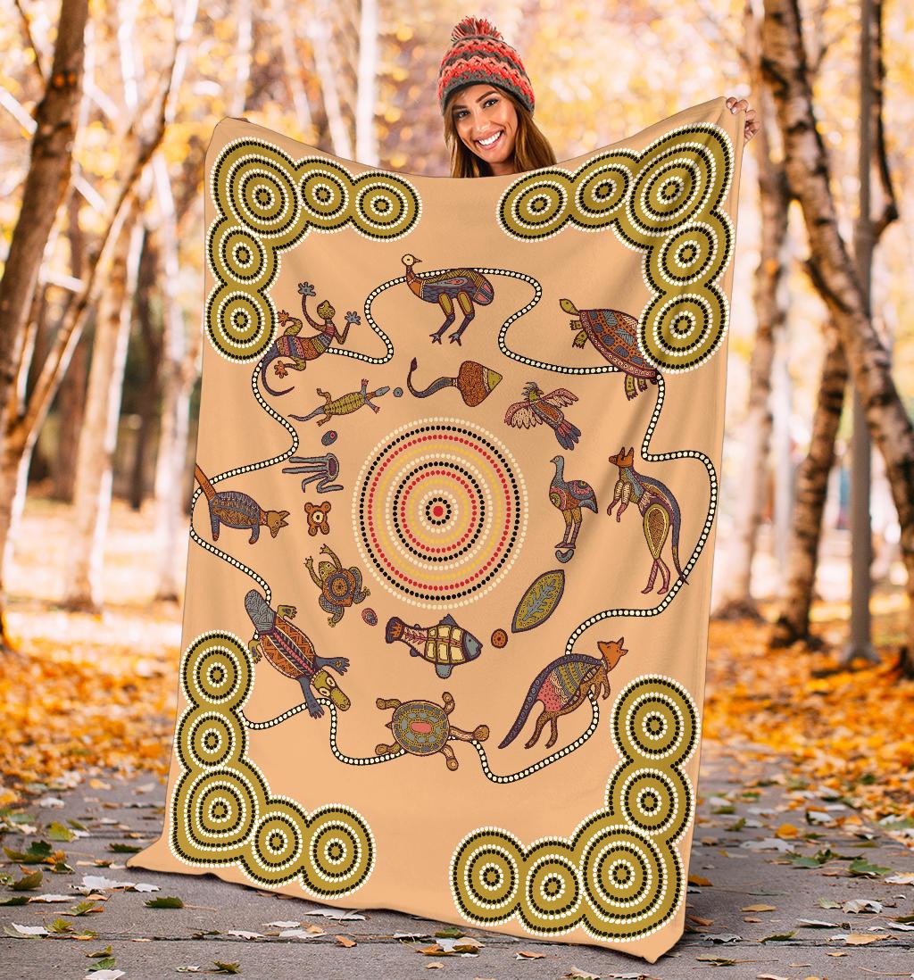 premium-blanket-aboriginal-dot-painting-blanket-australian-animals