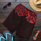 new-zealand-all-over-print-mens-shorts-maori-polynesian-tattoo-red