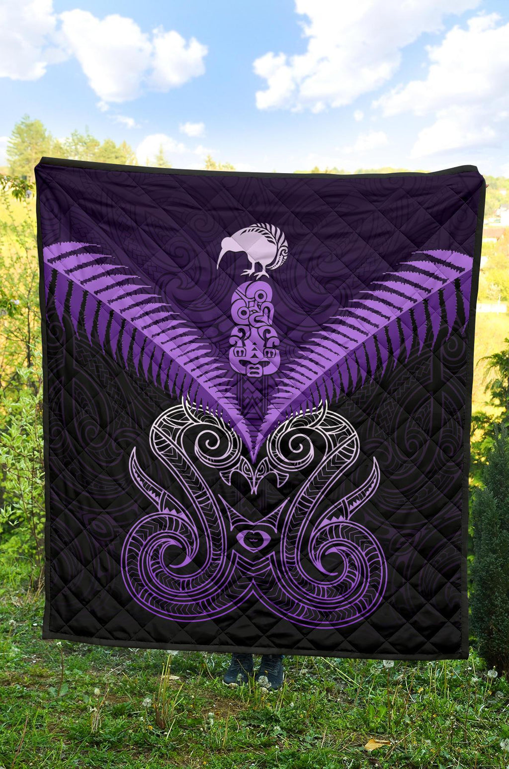 maori-manaia-new-zealand-premium-quilt-purple