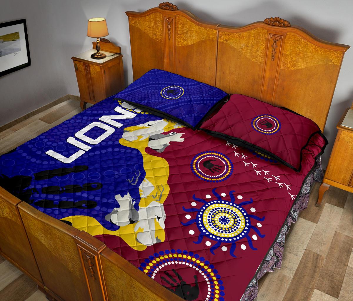 naidoc-brisbane-lions-quilt-bed-set-indigenous-style