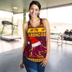 Brisbane Women Racerback Tank Broncos Christmas Unique Vibes - Maroon - Vibe Hoodie