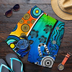 aboriginal-mens-shorts-indigenous-turtle-dot-painting-art