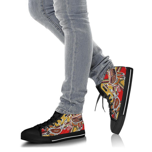 aboriginal-high-top-shoes-kangaroo-dot-painting-patterns