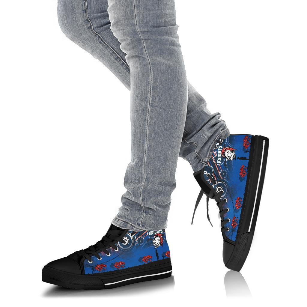 knights-high-top-shoe-newcastle-anzac-day-aboriginal