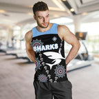 cronulla-mens-tank-top-sharks-simple-indigenous-black