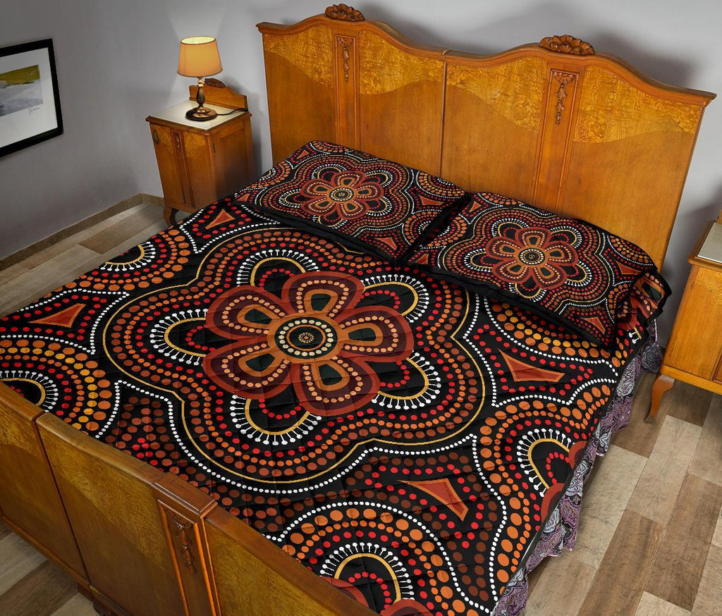 aboriginal-quilt-bed-set-aboriginal-dot-painting-flowers-style-ver02